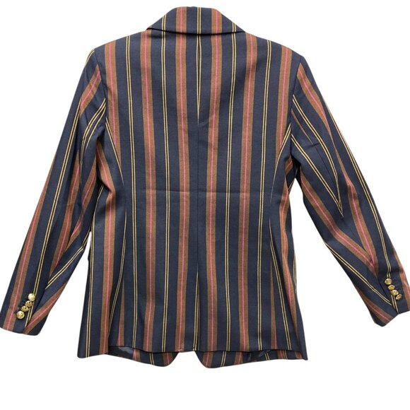 Banana Republic Factory Striped Icon Blazer Size 6 Petite Classic‎ Preppy NEW - Picture 12 of 16
